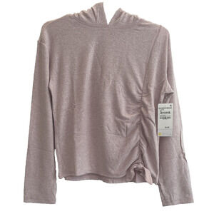 Zella Girl Hoodie Large 10/12 Soft Purple Ruched Side Bow ✨NEW✨ Nordstrom